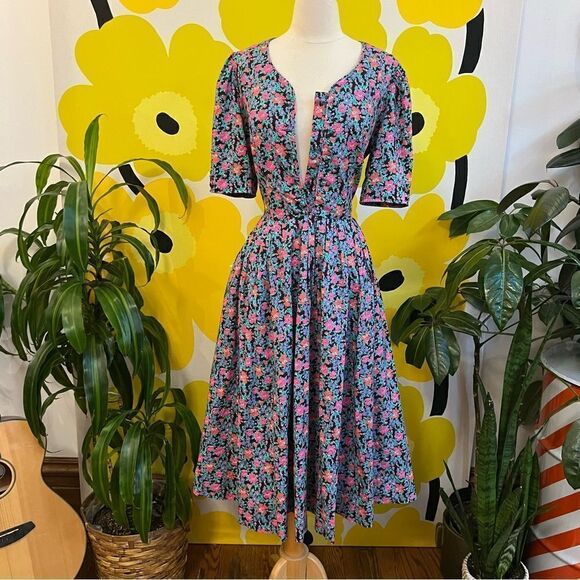 RARE Vintage 80s 90s Mommy & Me Matching Laura Ashley Mother & Child Dress SET - Picture 3 of 11